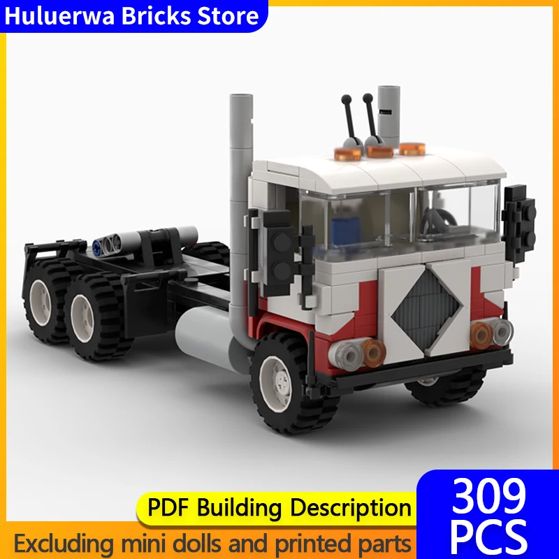 

Speed Racing Car Model MOC Building Bricks Semi-Trailer Truck Modular Technology Children Holiday Gifts Assemble Toys Suit