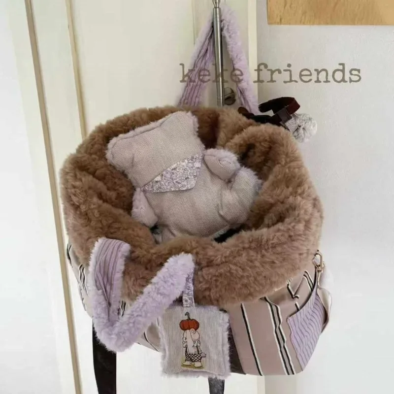 FurStarCozy Winter Outing Bag For Small Dogs Maltese Shih Tzu Yorkie Teacup Pets Lightweight Fashion