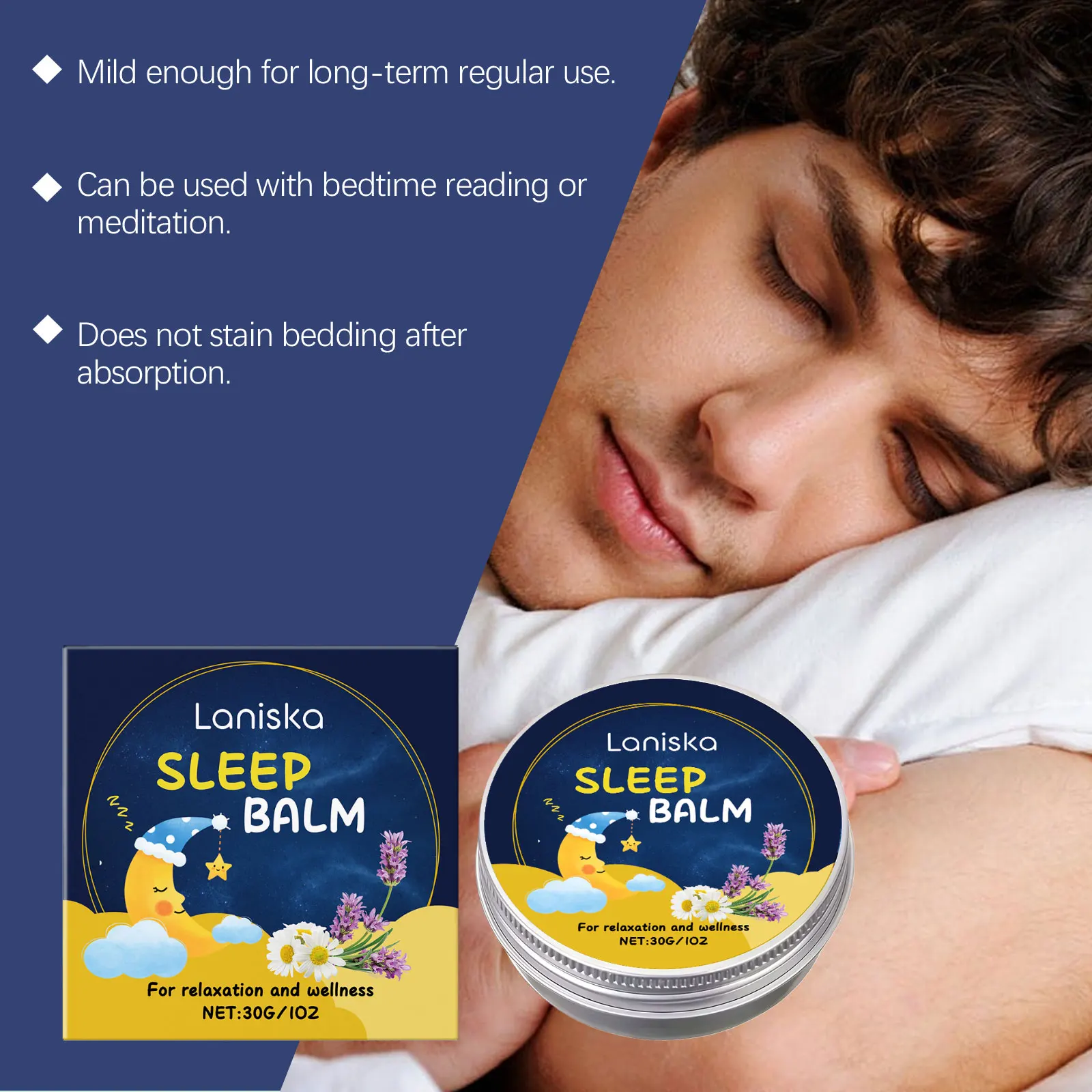 Lavender Sleep Balm Natural Soothing Ointment For Racing Mind Syndrome Soothing Stress Anxiety Relief Lavender Scent Cream