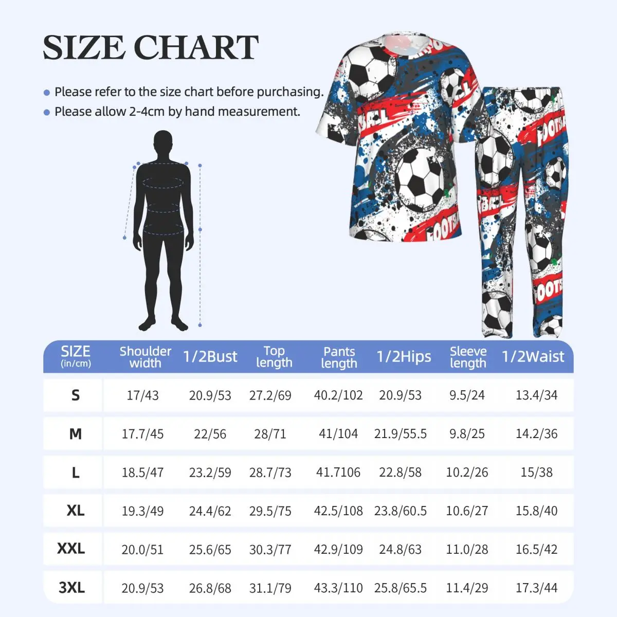 Men's short-sleeved pajamas two-piece trousers France Football Championship With Ball And France Flag home wear suit sleepwear view 6