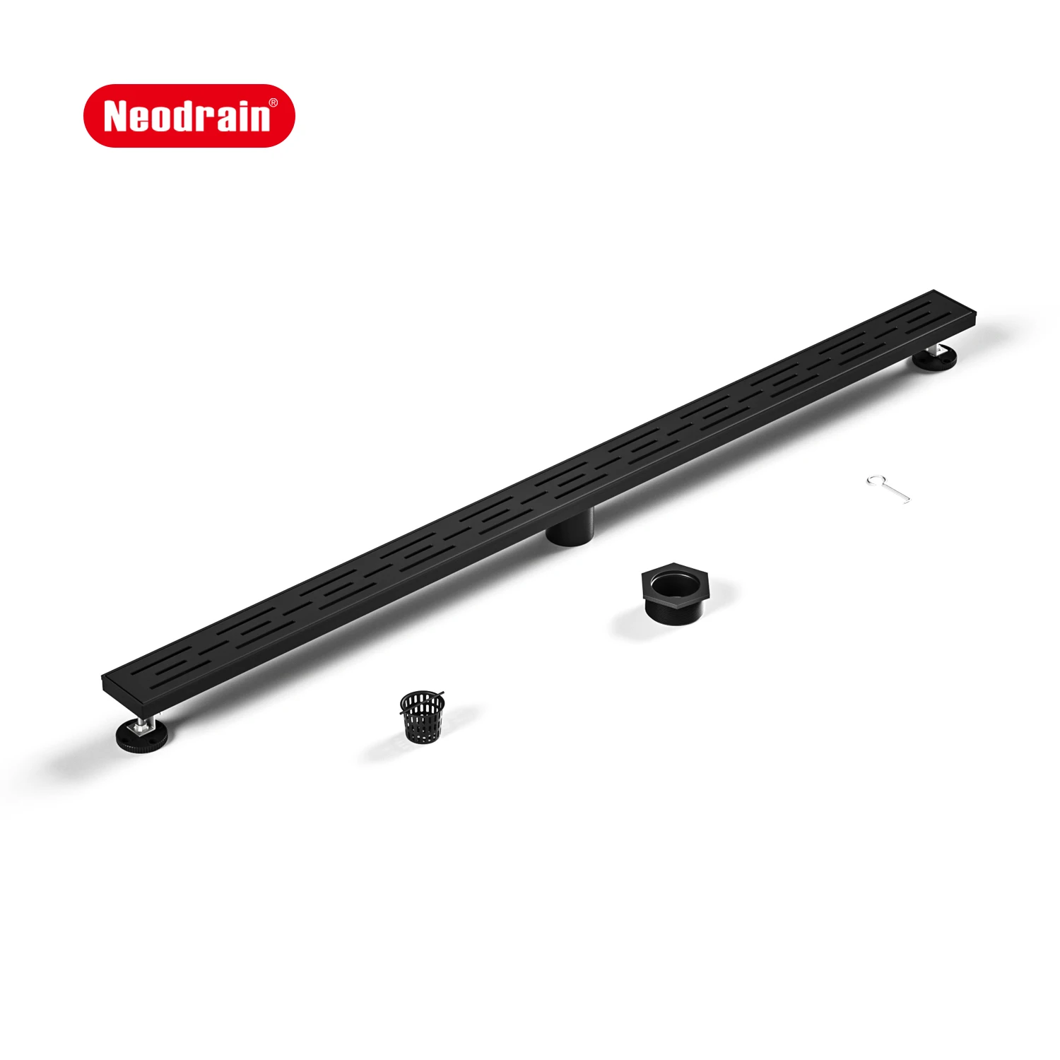 2025 New Arrival Matte Black 304 Stainless Steel Floor Drain with Tile Insert for Sleek Bathroom Design