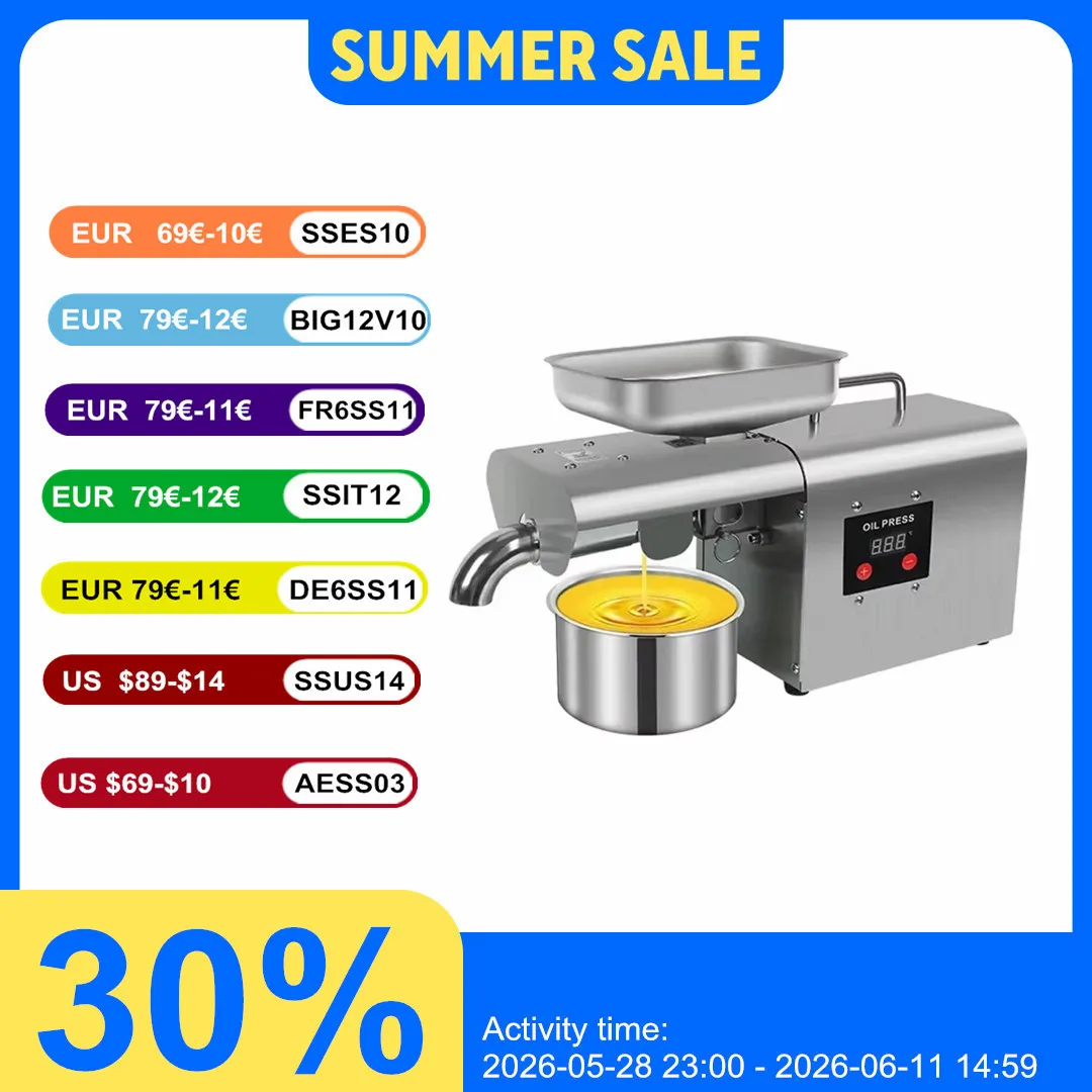

Automatic Home Oil Press-Cold Pressing Technology, Easy To Make Healthy Edible Oil Multi-Function Energy-Efficient Touch