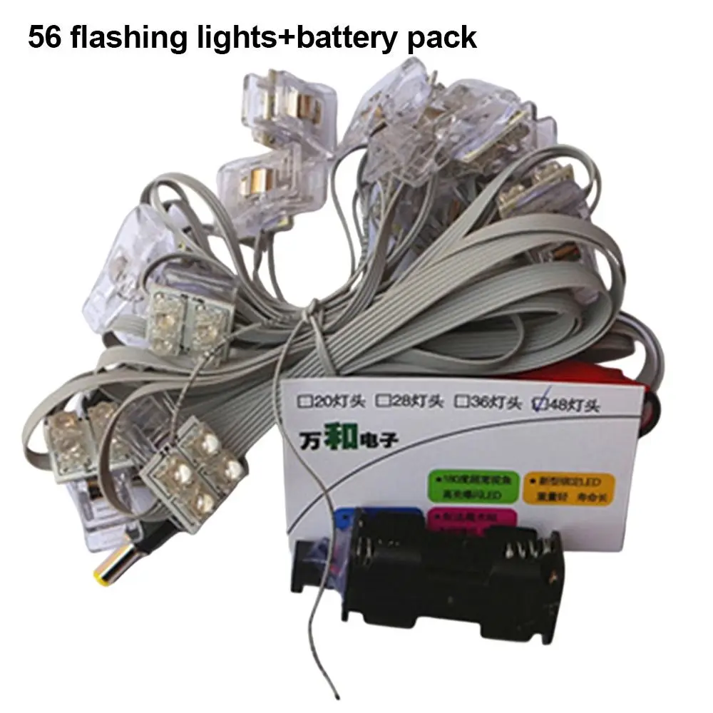 High Quality Multistyles Kite Flying Led Lamp Diy 20/28/36/48/56Heads Luminous Kite Edge Light Plastic Summer Accessories
