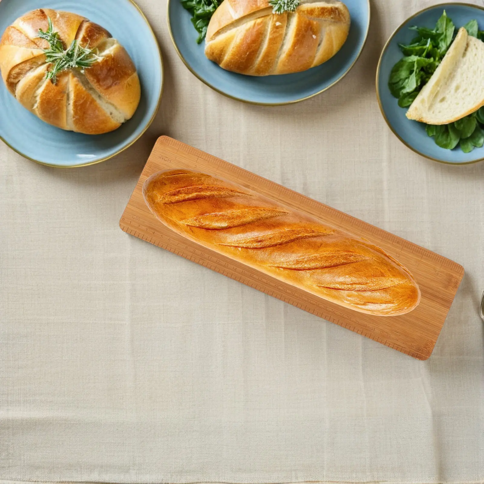 Bamboo Baguette Transfer Peel 15 Inch Dual Scale French Bread Flipping Board Baking Paddle Board Precise Dough Transfer