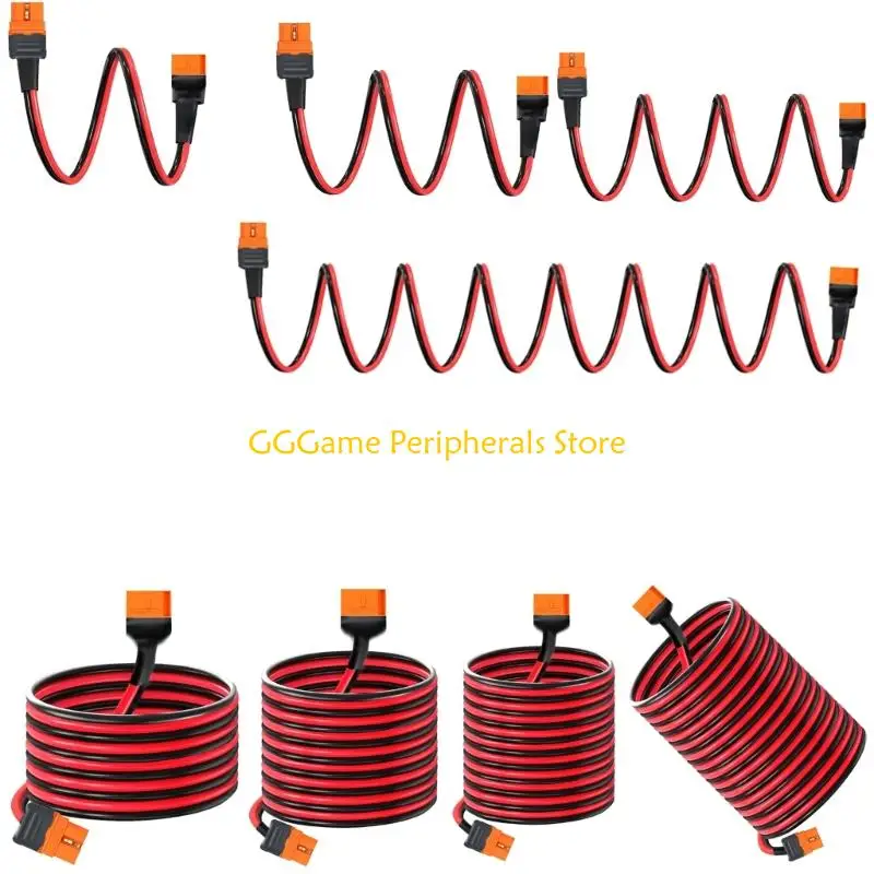 U55B Portable XT60i Battery Charging Cable XT60i Male to Female Connector Extension Cord for Remote Battery Solar Pane