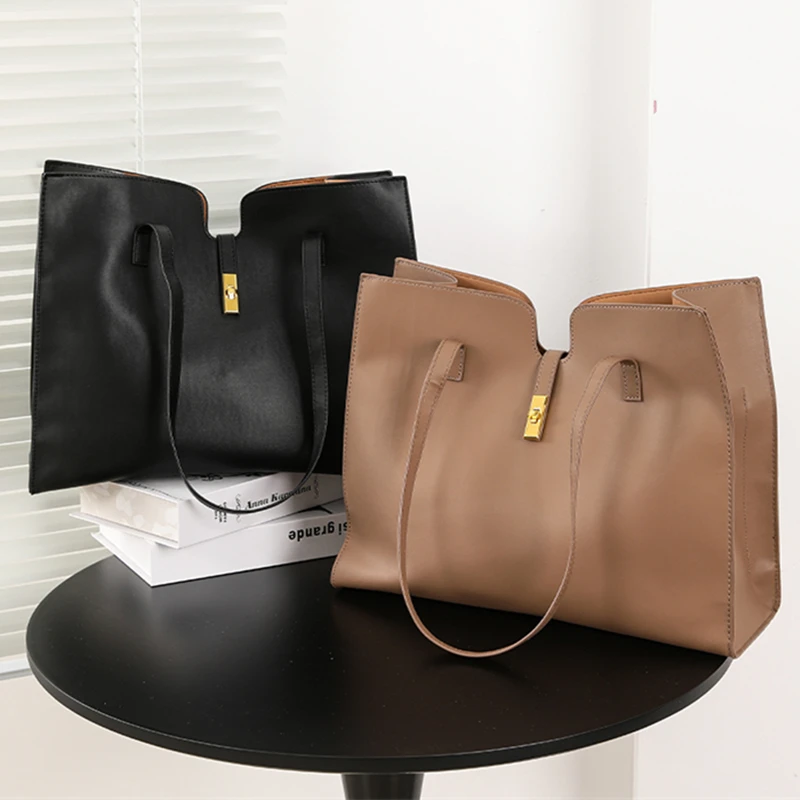 Luxury Large Capacity Shoulder Bag High Quality PU Leather Women Handbag and Purse Female Retro Tote Bags Sac A Main femme New