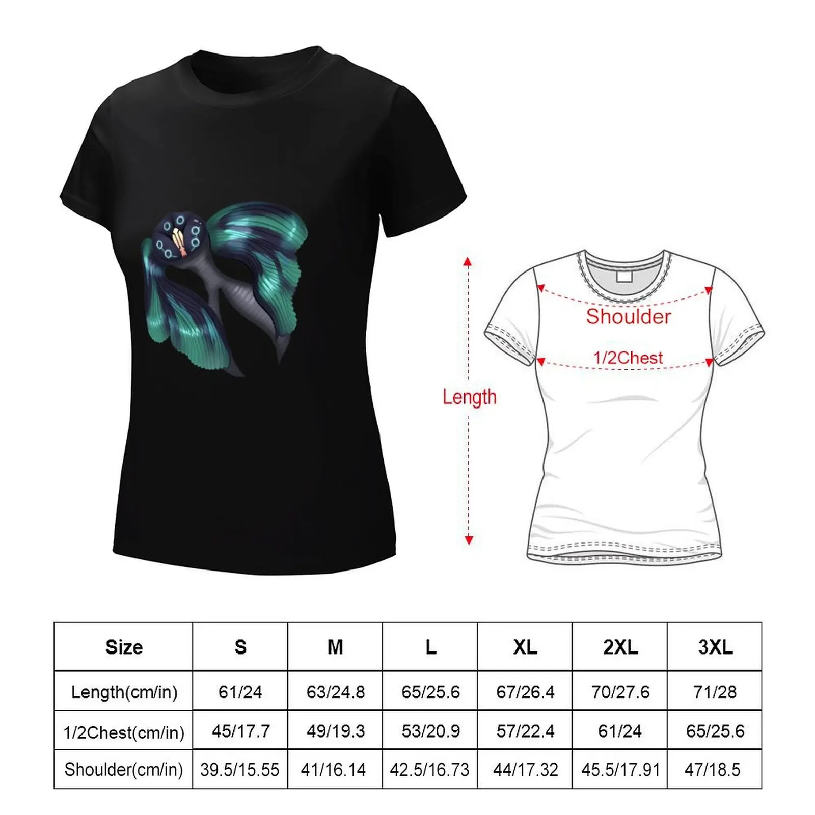 The Stranger's Fish T-Shirt blacks letnie topy letnie topy półfabrykaty T-shirty dla kobiet