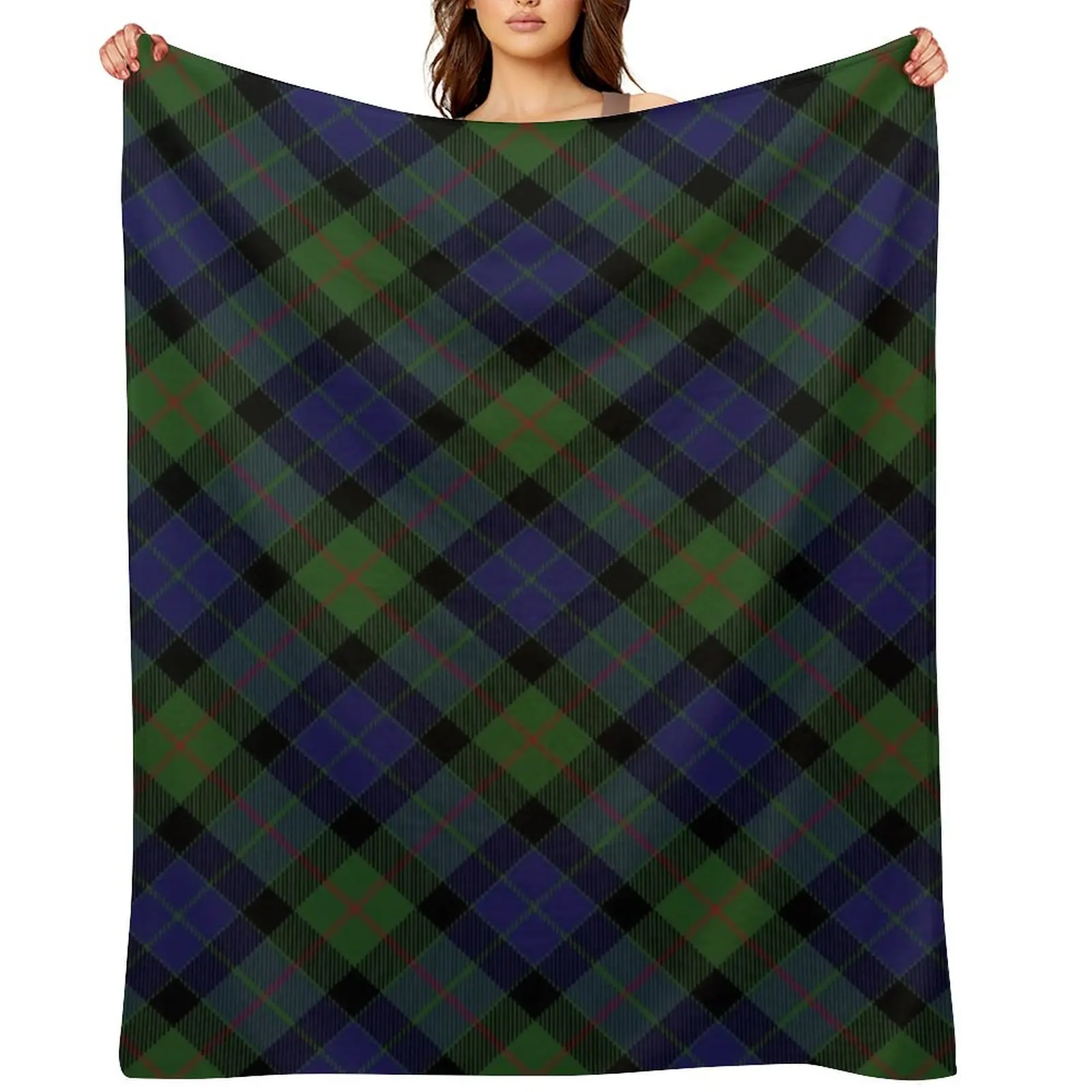 

Gunn Clan Family Tartan Cross Pattern Throw Blanket sofa bed for babies Tourist Shaggy Blankets