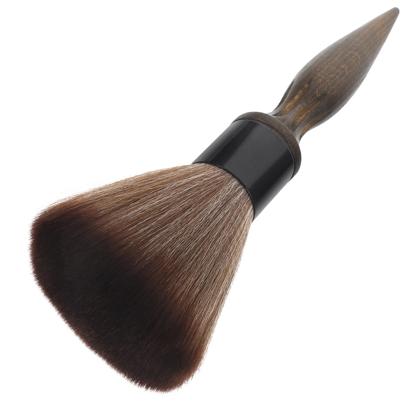 Fiber Bristles Barber Neck Duster Brush with Ergonomic Wood Handle for Haircut Shaving Aftercare Professional Salon Home Use