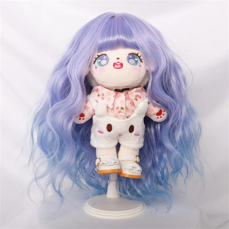 

20cm cotton doll wig high temperature silk milk silk wig 33-36cm head circumference doll wig manufacturer wholesale