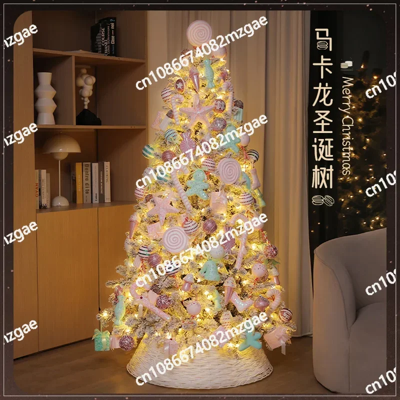 New Falling Snow Christmas Tree Home High-end Large Christmas Decorations Living Room DIY Ornament Landing