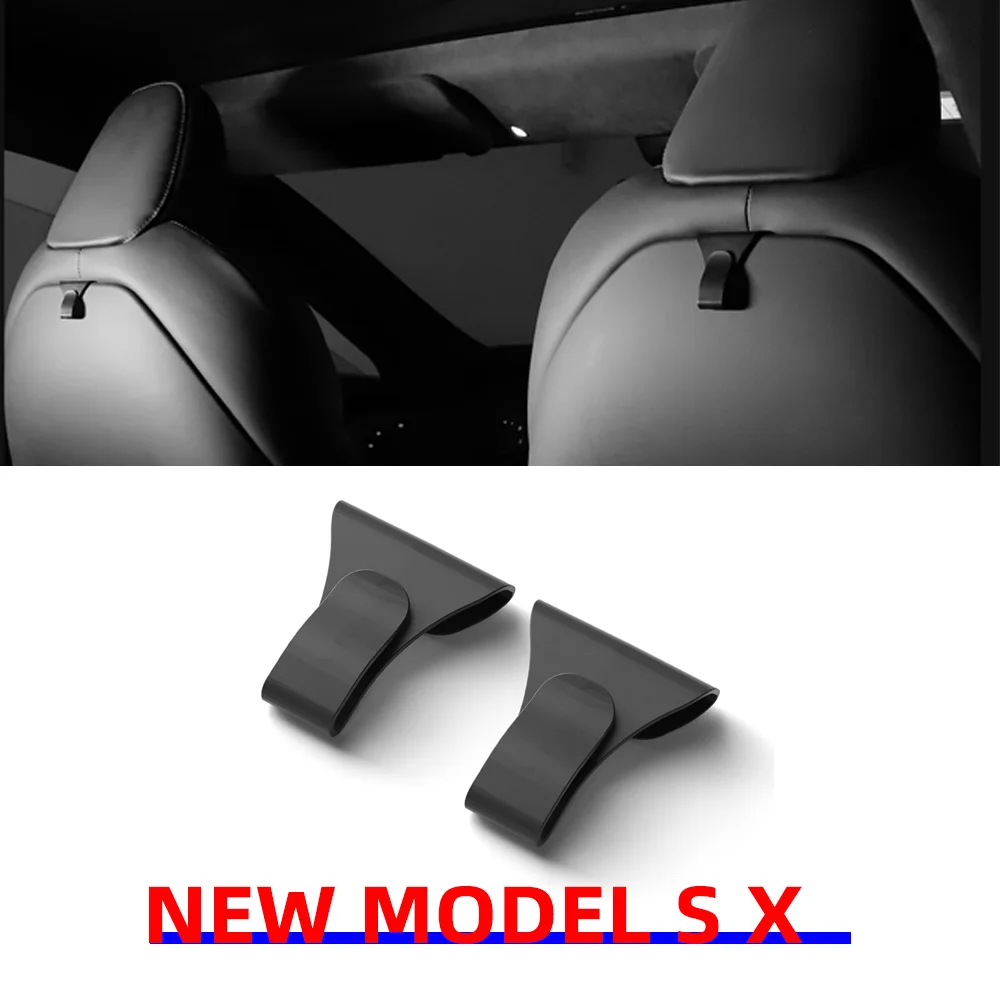 For Tesla Model X S 2025 2024 Front Seat Backrest Hook Sundries Storage Organizer Convenient Hanging Hook Interior Accessories