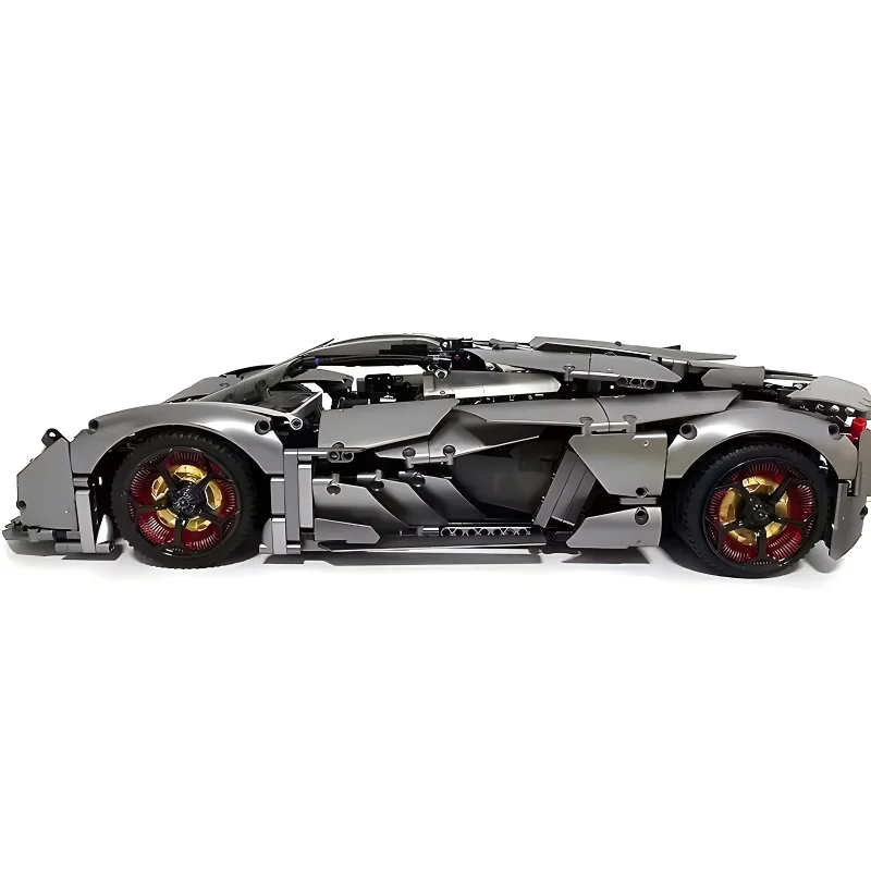 Kbox 10246b Moc 1:8 Grijs Technisch Supersnel Raceauto Hypercar Model Bouwsteen Puzzel Speelgoed Kerstcadeau Voor Kinderen