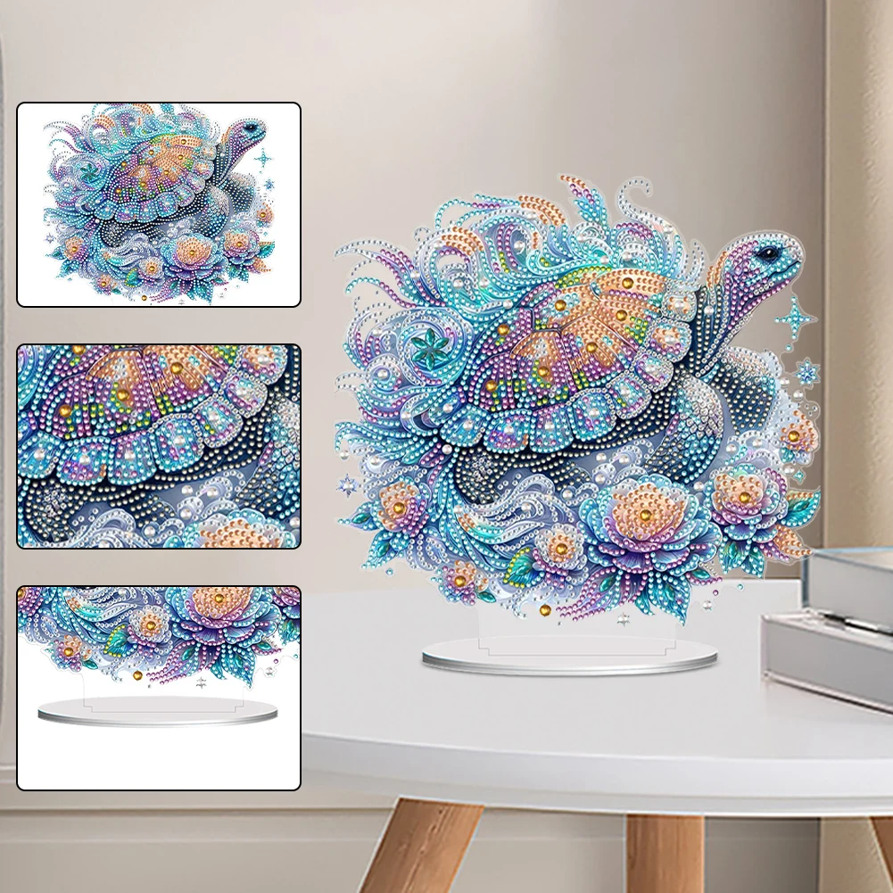 

Modern Style Table Top Diamond Painting Kit DIY Home Decor Ornament with Special Shape Diamonds Easy to Complete for Christmas or Gift