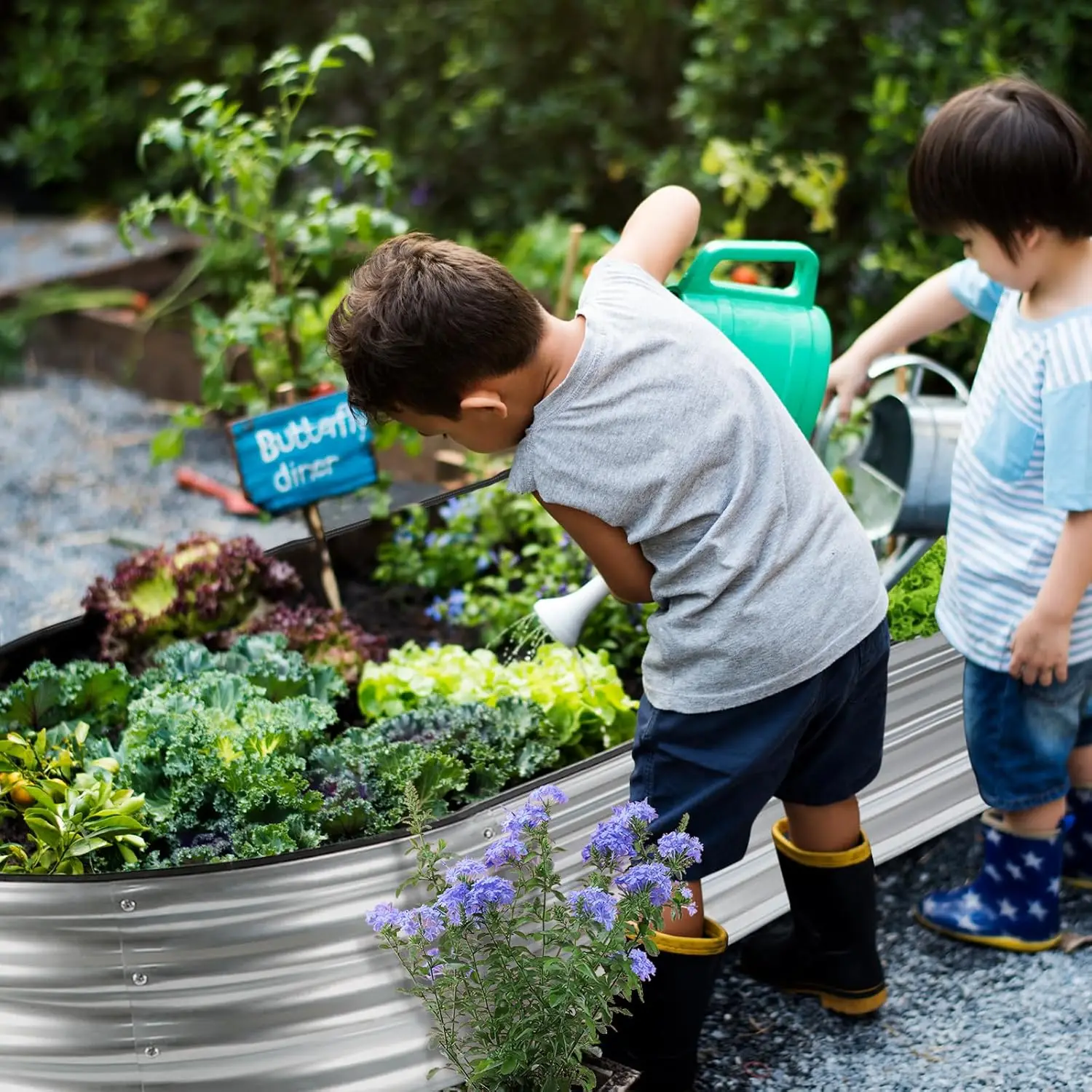 صندوق زراعة مرتفع بأرجل، 47 * 18 * 29 بوصة، سرير حديقة مرتفع مع أدوات ورف تخزين، مقاوم للطقس، ضمان لمدة 3 سنوات