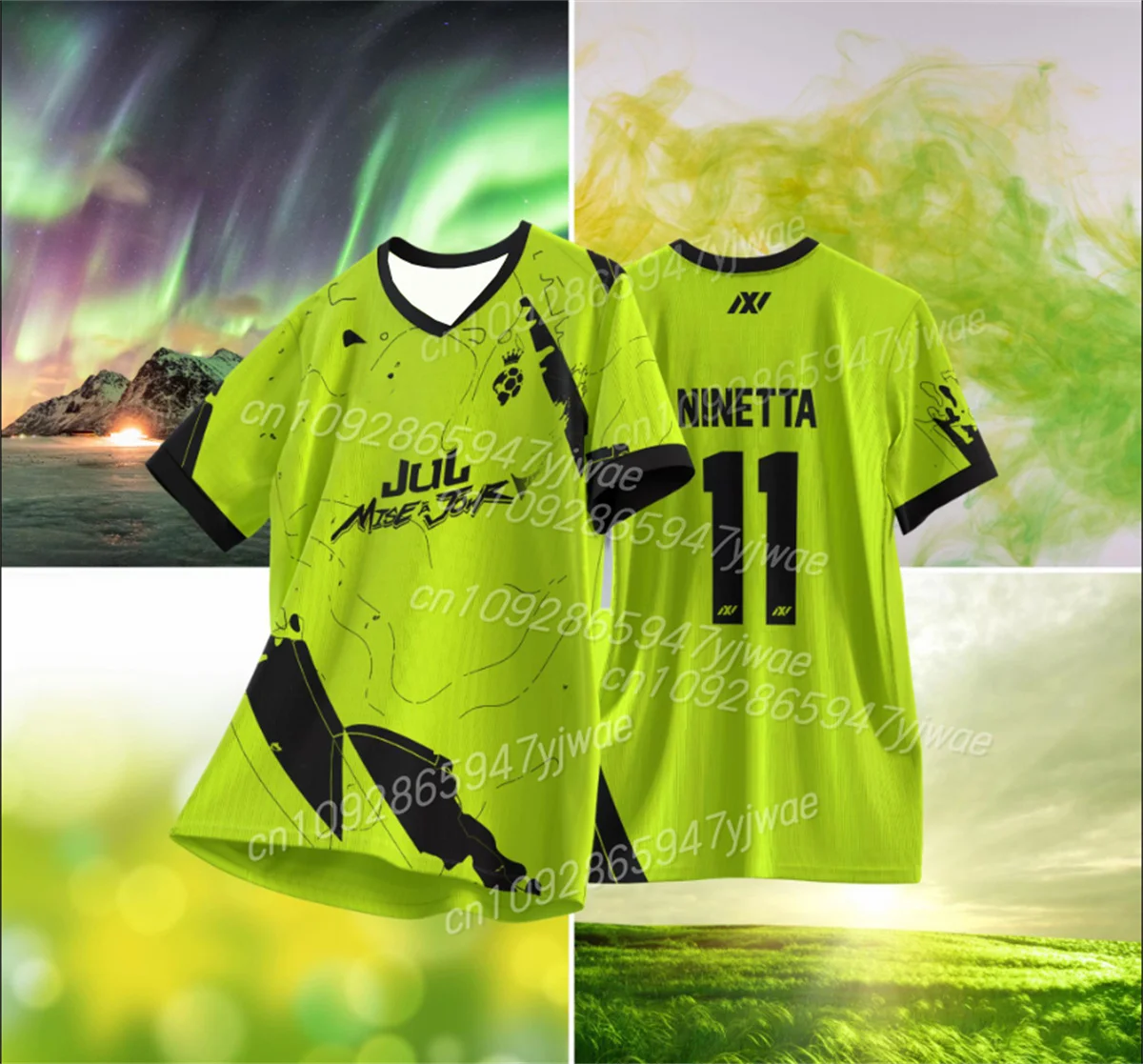 

Новинка 2025 года JUJ TOTO&NINETTA No 11 Джерси, спортивная одежда, футболка с v-образным вырезом, тренировочная футболка, топ для фитнеса на открытом воздухе для взрослых и детей