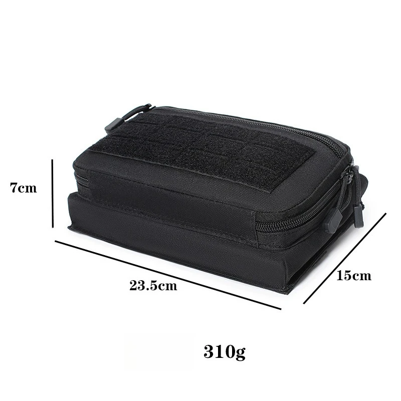 Tactical Mag Admin Pouch, Molle Utility Tool Pouch Medical EMT Organizer with Triple Stacker Magazine Holder for Hunting Vest - view 5