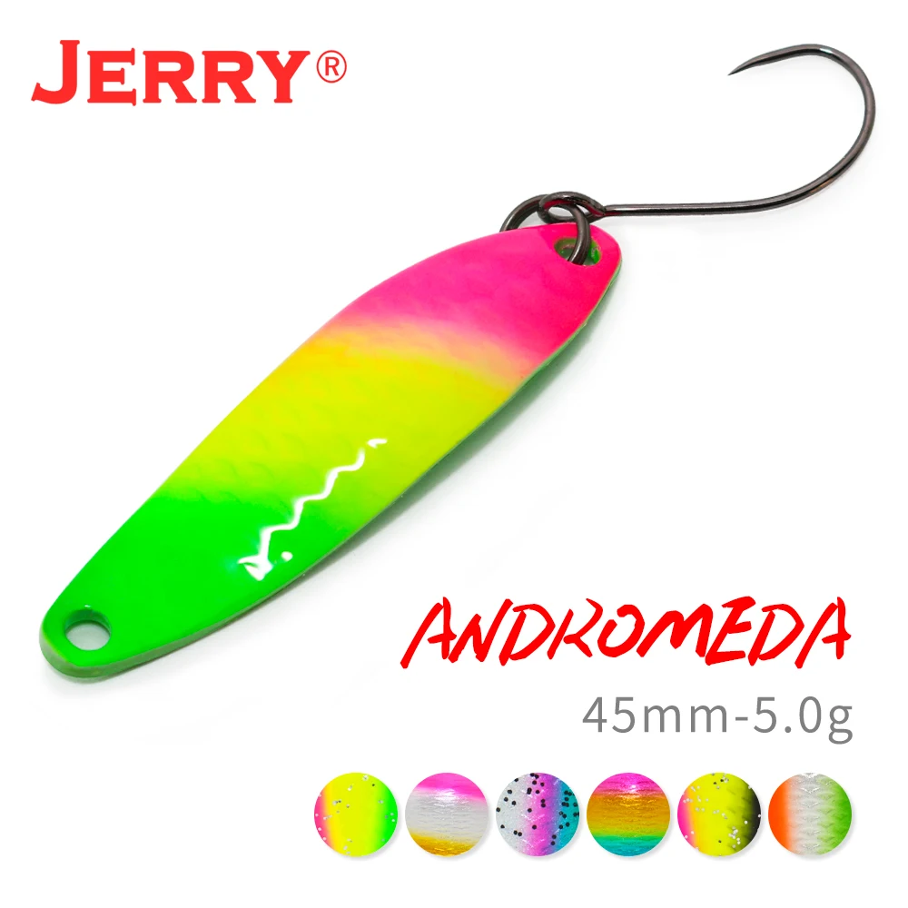 Przynęta spinningowa Jerry 5g Micro Trout Metal Spoon, sztuczna błystka z brokatem do rzucania, twarda przynęta na jezioro, strumień, rzekę.