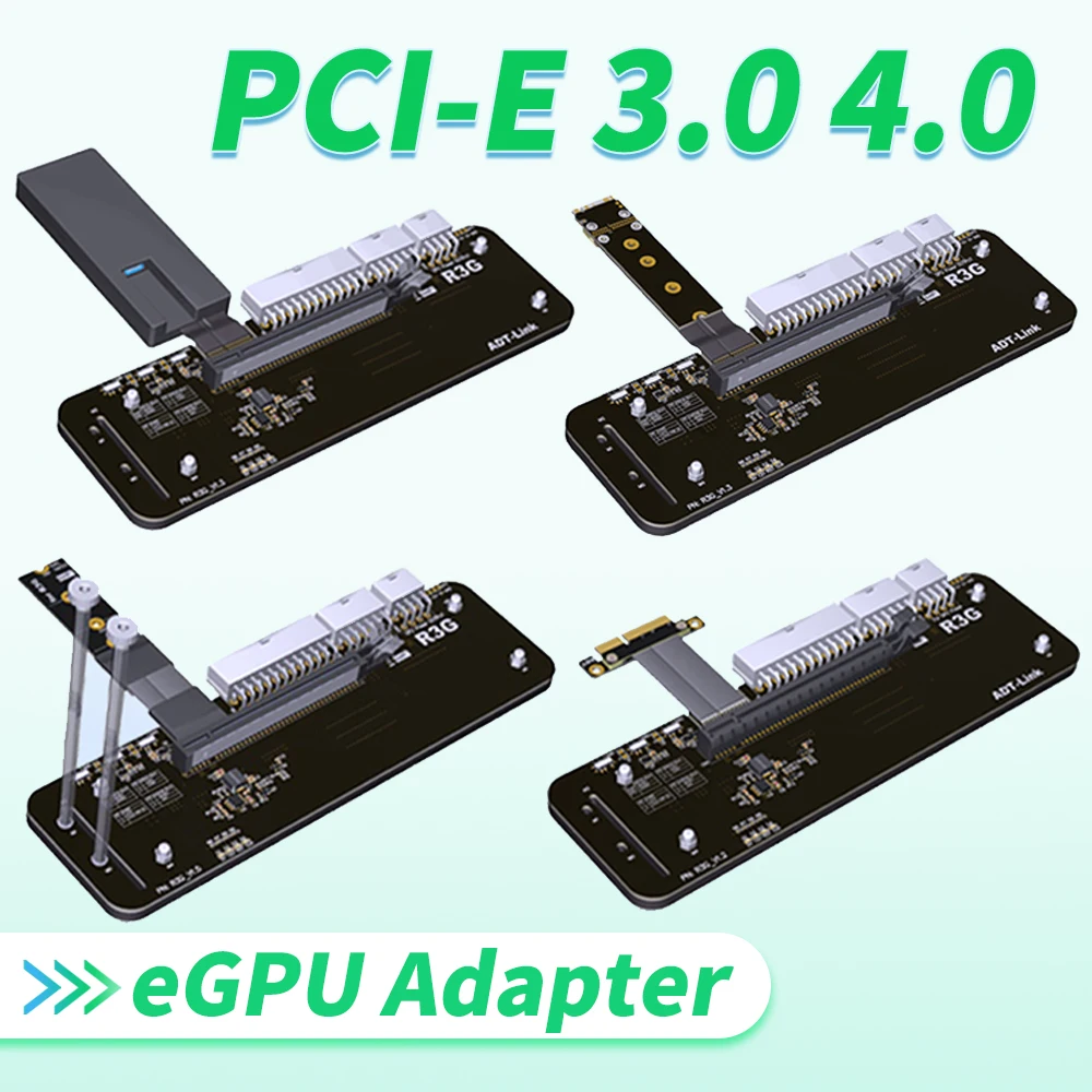 

ADT eGPU Adapter M.2 NVMe / PCIe X4 To PCIe X16 External Laptop Graphics Cards Extension Riser Cable PCI-E 3.0 4.0 X4 Full Speed