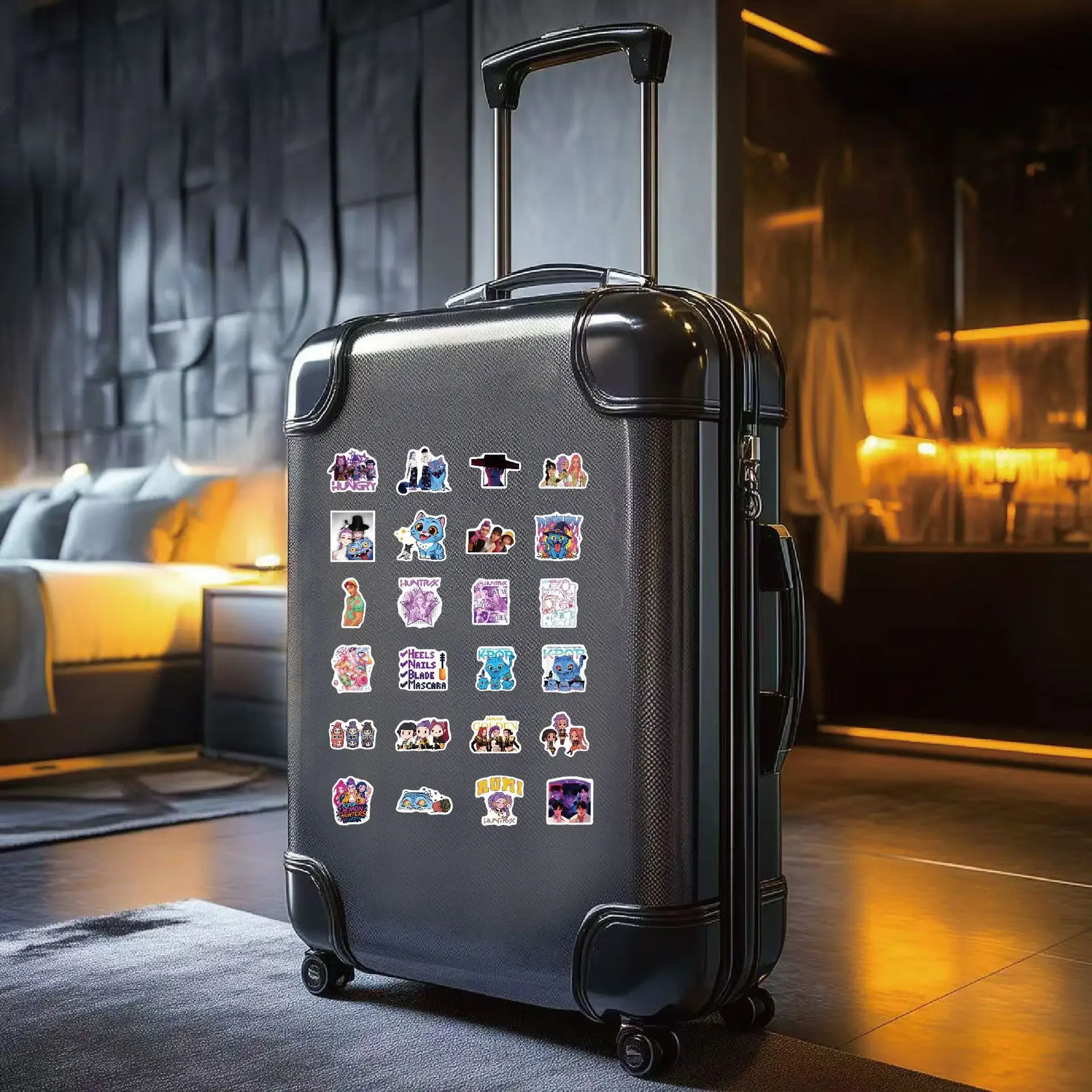 100 Stück Anime Lumi Mila Zoi Hexenjäger Aufkleber Wasserfeste Glänzende Sticker für Handyhülle Gepäck Laptop Skateboard DIY Dekoration – Detail 8