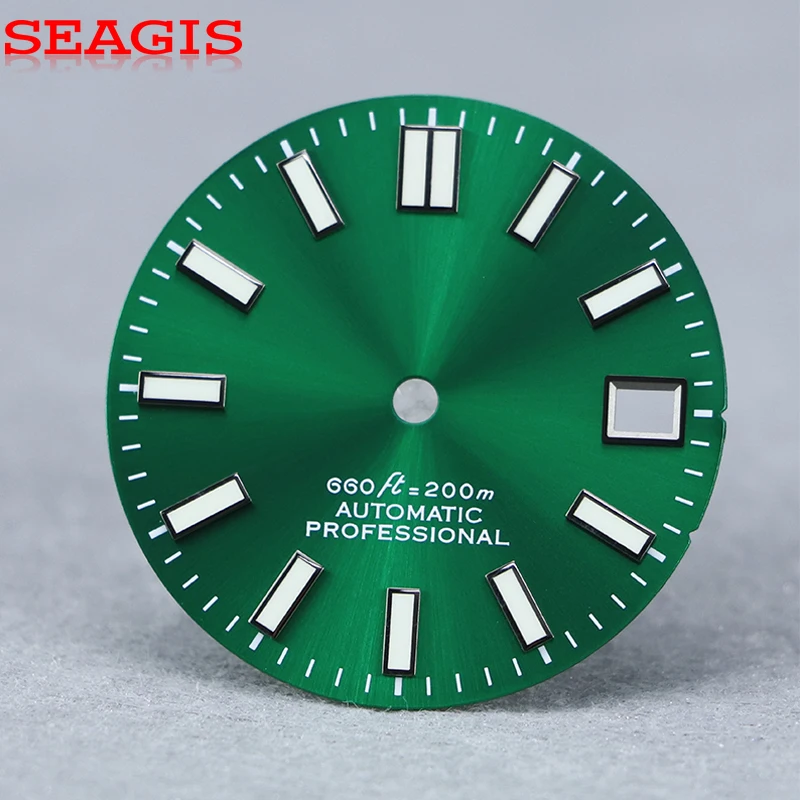 SEAGIS NH35 Dial 28.5mm Sunburst Pattern SKX007 Suitable BGW9 Lume No Logo