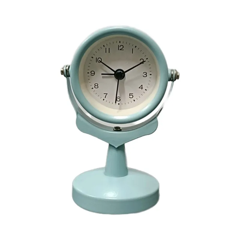 

Small searchlight quartz clock creative bracket silent desktop decorative shape metal art Nordic quartz clock