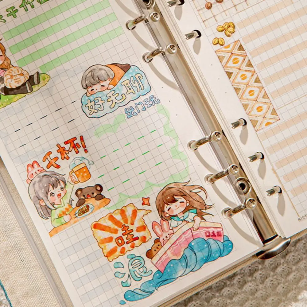 Office Supply A5 Fabric Art Notebook 90 Pages Soft Sinicism Notebook Durable Paper Loose-leaf Notebook School