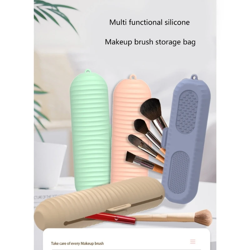 Silicone Makeup Brush Holder and Holder, Silicone Organiser for Make Up Brushes, Sponges Cosmetic Storage Make Up