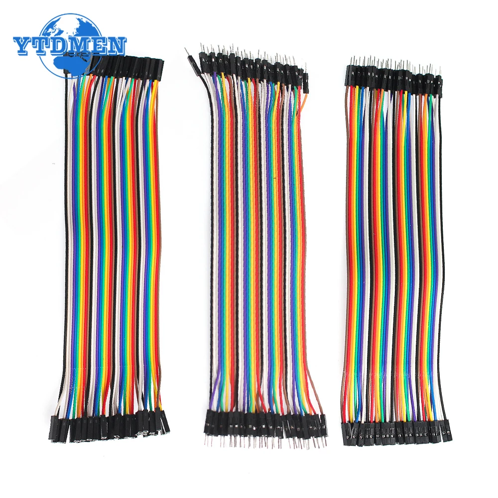 Dupont Line 10/15/20CM 40Pin Male To Male + Male To Female and Female To Female Jumper Wire Dupont Cable for Arduino DIY KIT