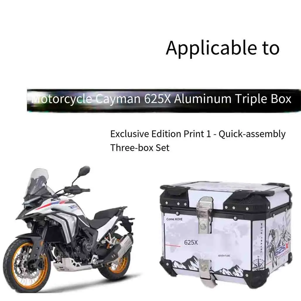 For KOVE 625X 625 X three-box motorcycle aluminum alloy three-box tail box exclusive modified accessories