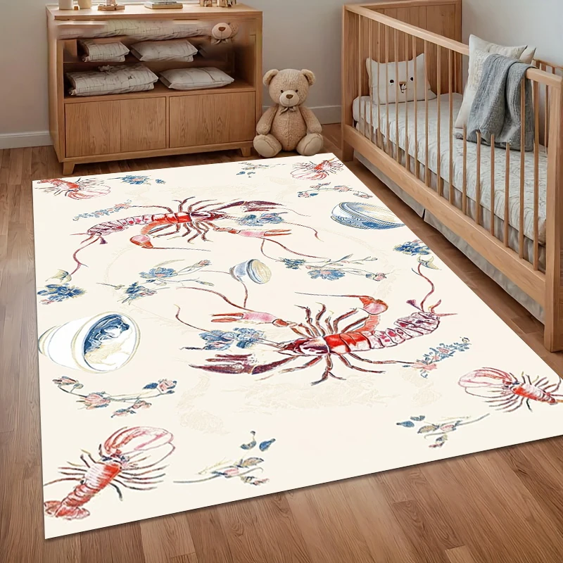 Home Carpet Cute Cat Playground Entry Door Mat Non-Slip Washable Rugs for Bedroom Cream & Green Cat Design Playful Entryways Rug