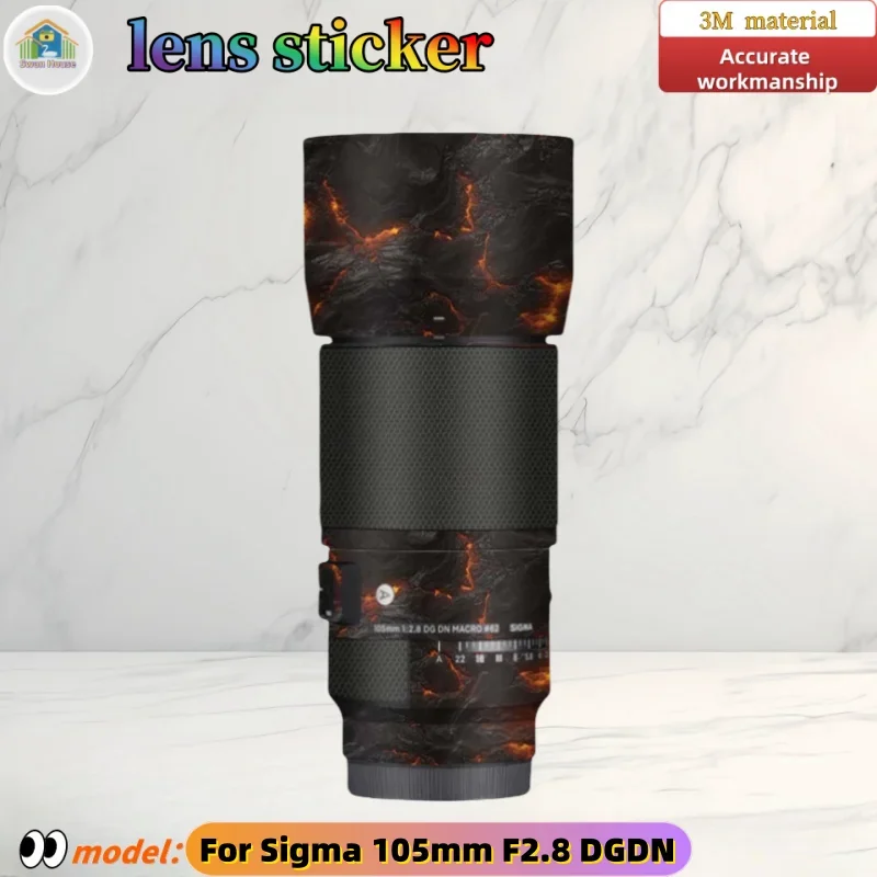 

105F2.8DGDN For Sigma 105mm F2.8DGDN Camera lens sticker, DIY skin, Precision tailoring wear-resistant protective film