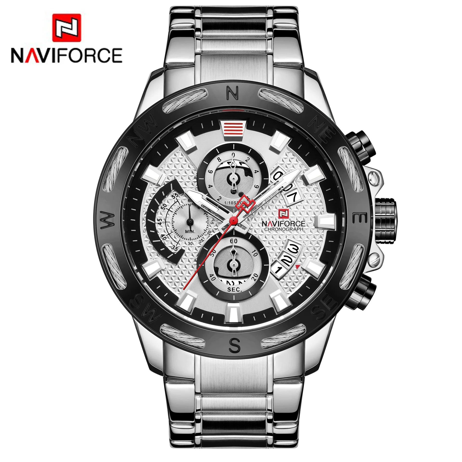 NAVIFORCE-Montre à Quartz pour Homme, Marque de Luxe, Date, Japon, Mouvement Carré, Décontracté, Armée, Militaire, dehors, Horloge en Cuir