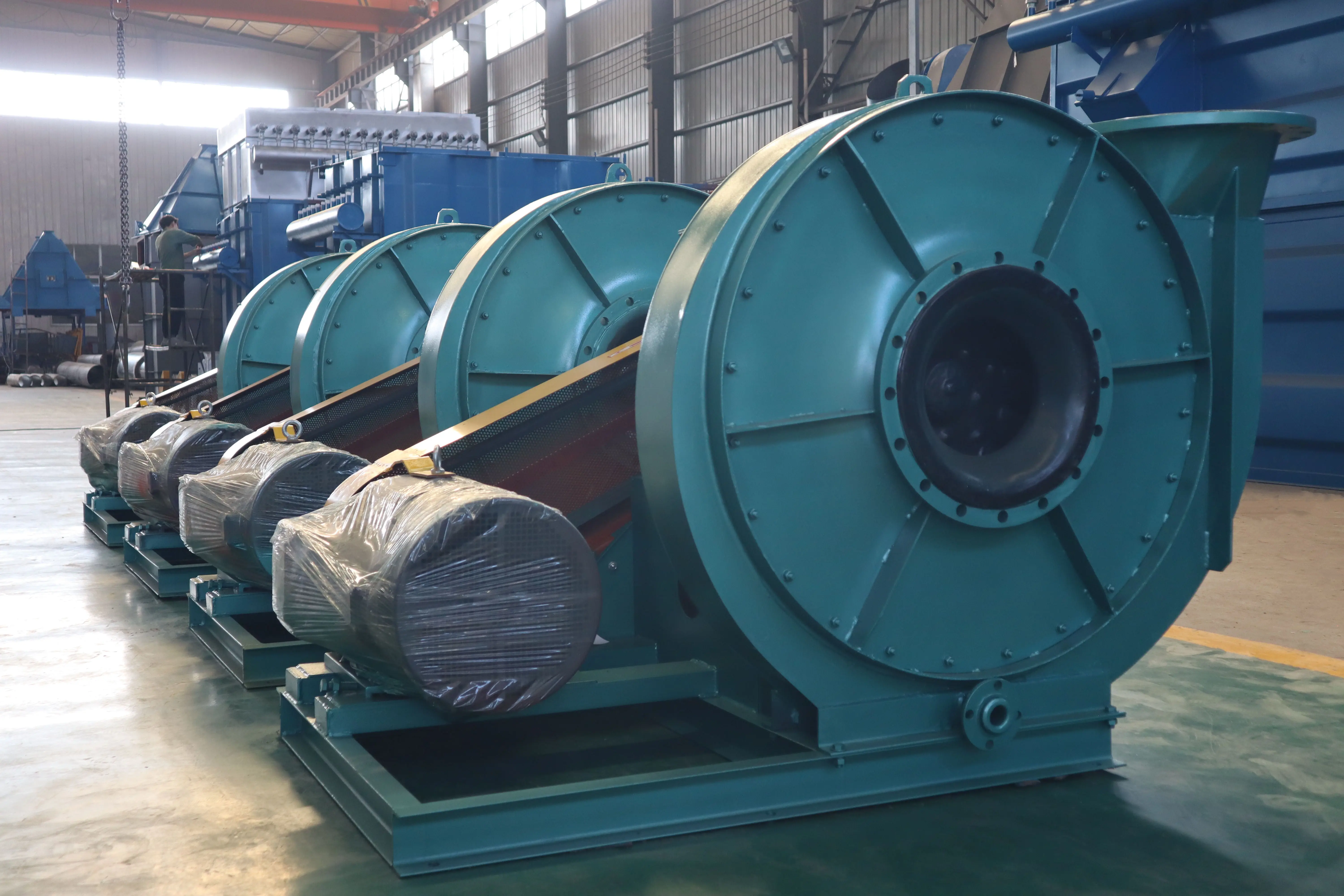 Korrosionsbeständiger, mit Gummi ausgekleideter Zentrifugalventilator mit maßgeschneiderten Lösungen, feuchtigkeitsbeständig und in Industriequalität