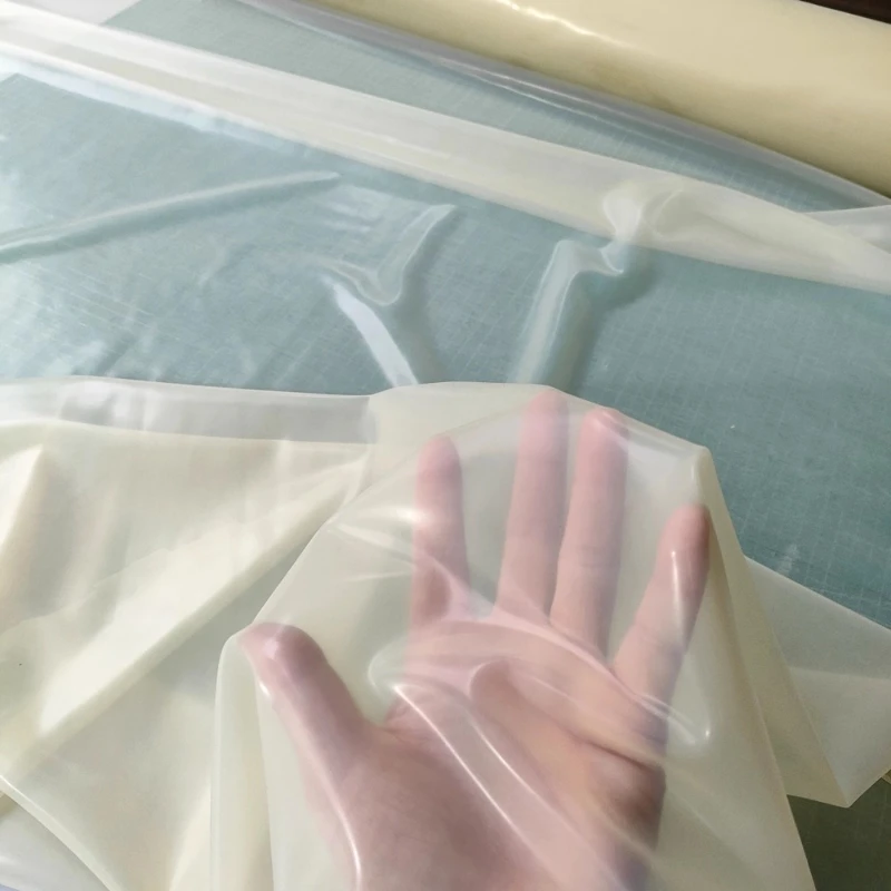 100x108cm Latex Rubber Sheet Elastic Smooth Waterproof Fabric for DIY Sewing Dress Costume Essential Oil Mattress Bed Cover