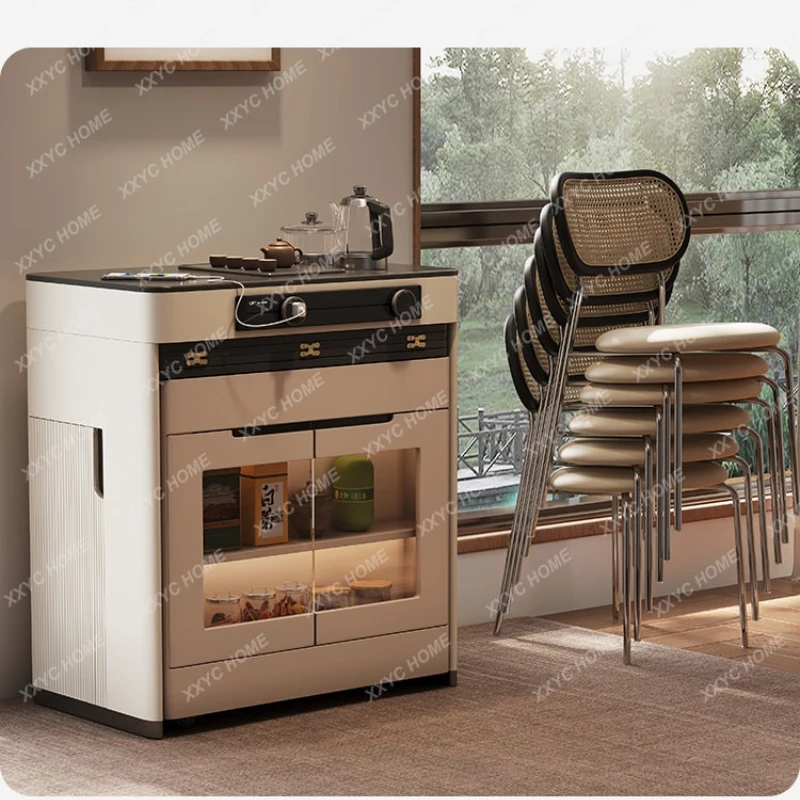 LSide cabinet, island table, integrated dining table, household retractable folding multi-functional guide table, dining tabl