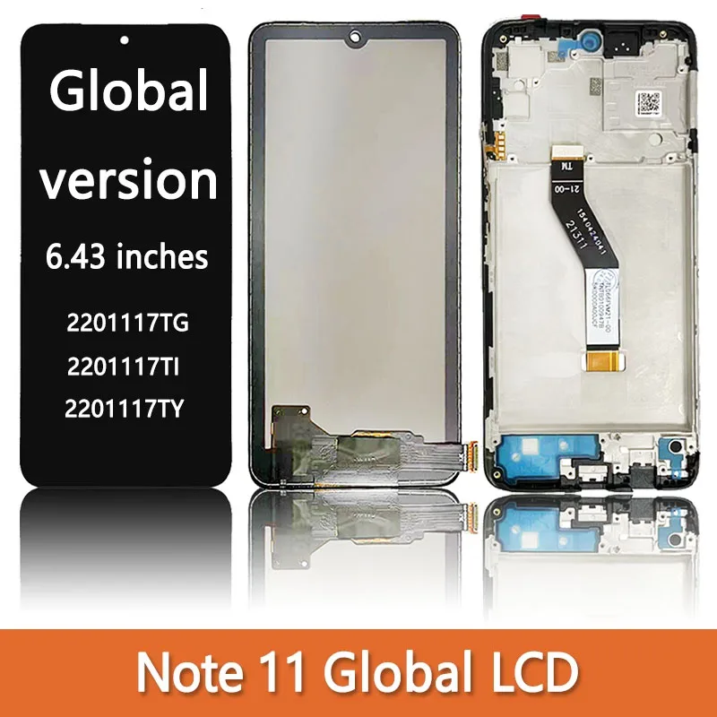 Tested For Xiaomi Redmi Note 11 LCD 2201117TG Display Touch Screen Panel Digitizer For Redmi Note 11 5G Display 21091116AC