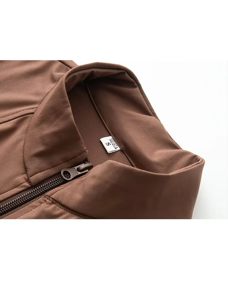 HH نساء موضة ثلاثي الأبعاد ملابس داخلية بذلة رياضية 2-ألوان أنثى أنيقة سستة بأكمام طويلة لباس ضيق غير رسمي بذلة