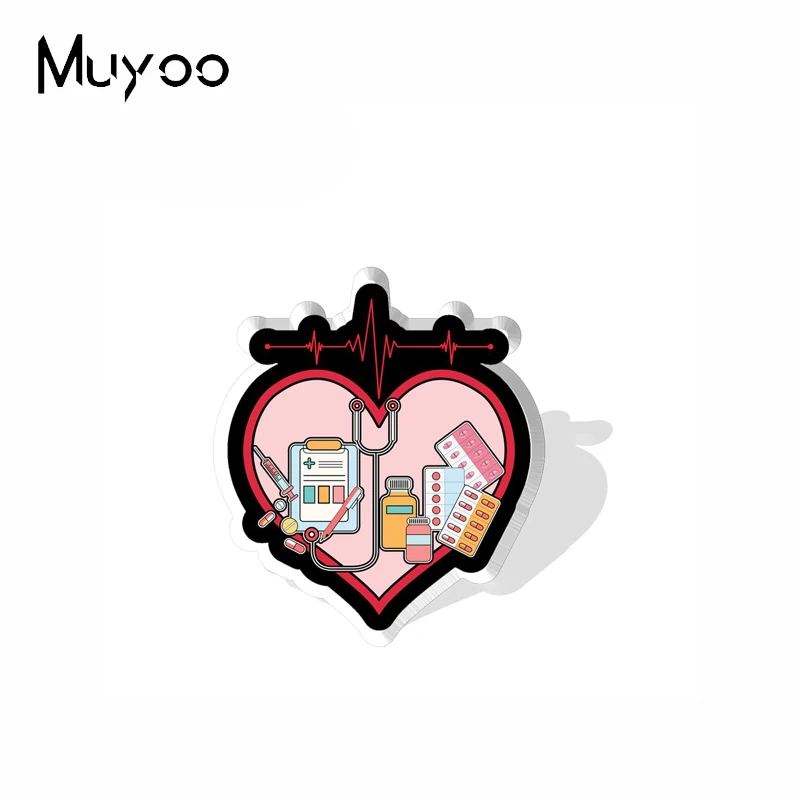 2023 New Arrival Fashion Nursing Is a Work of Heart Nurse Love Nursing Handcraft Epoxy Acrylic Resin Lapel Pins Badge Pin