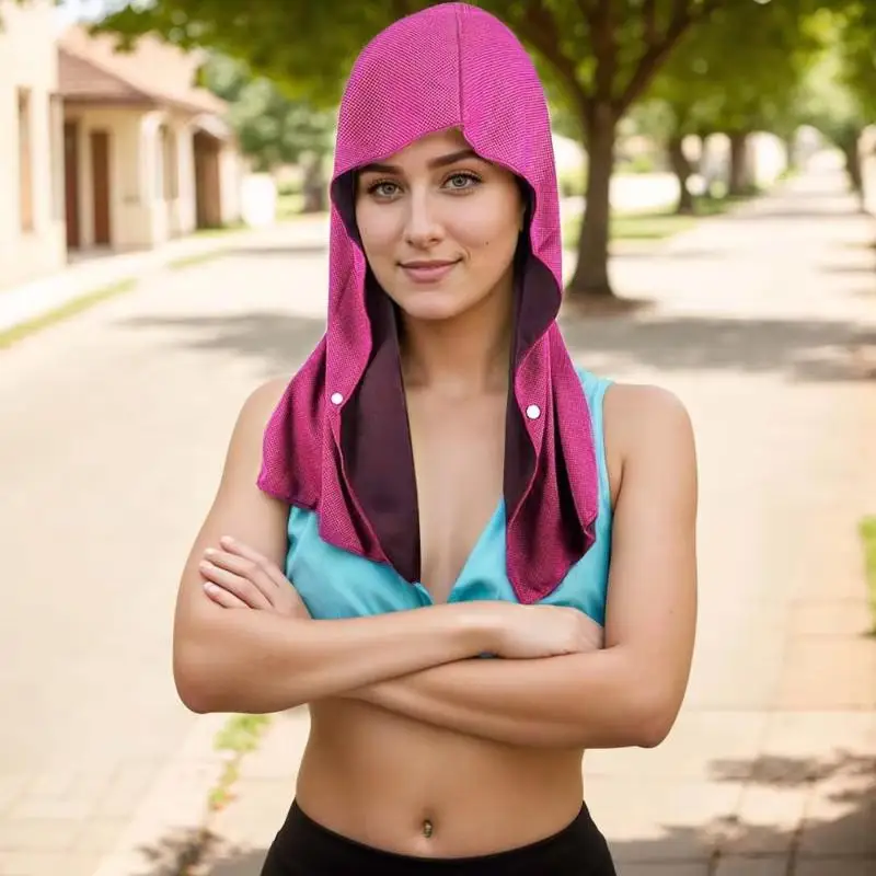 Hot Sale Outdoor Sports Sun Protection Cooling Towel Gym Beach Camping U-shaped Cooling Hoodie Headscarf Quick-drying Towel