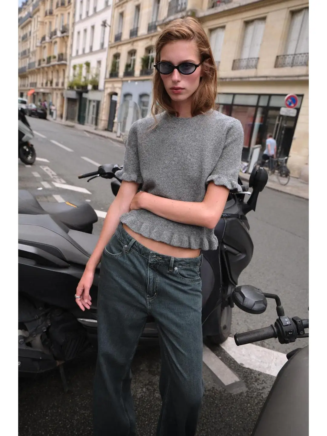 Slim Fit redondo Ne ort Sve prendas de punto decorativas encaje Trim Cleanfit Sle mujer Regular Color fino 2025 otoño