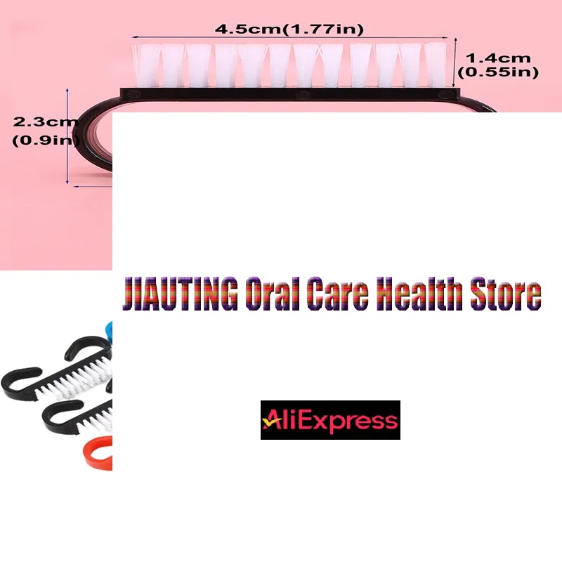 10PC Top Cleaning Nail Brush Nail Art Plastic Soft Remove Dust Finger Care UV Gel Manicure Pedicure Tool Makeup Brush Scrubbing