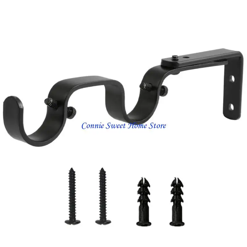 LXAF Iron Roman Shade 25mm Adjustable Rod Support For Window Drapery Installation In Living Room