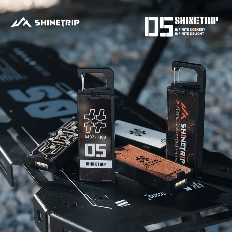 ShineTrip 야외 경고 램프, 전술 캠핑 버클 라이트, 다기능 장식 분위기 조명, DIY 카드 라이트, 10 개