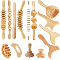 Terapia de madera masaje Maderoterapia masajeador rodillo anticelulítico adelgazante Gua Sha masajeador para cuerpo espalda pie Masajeador
