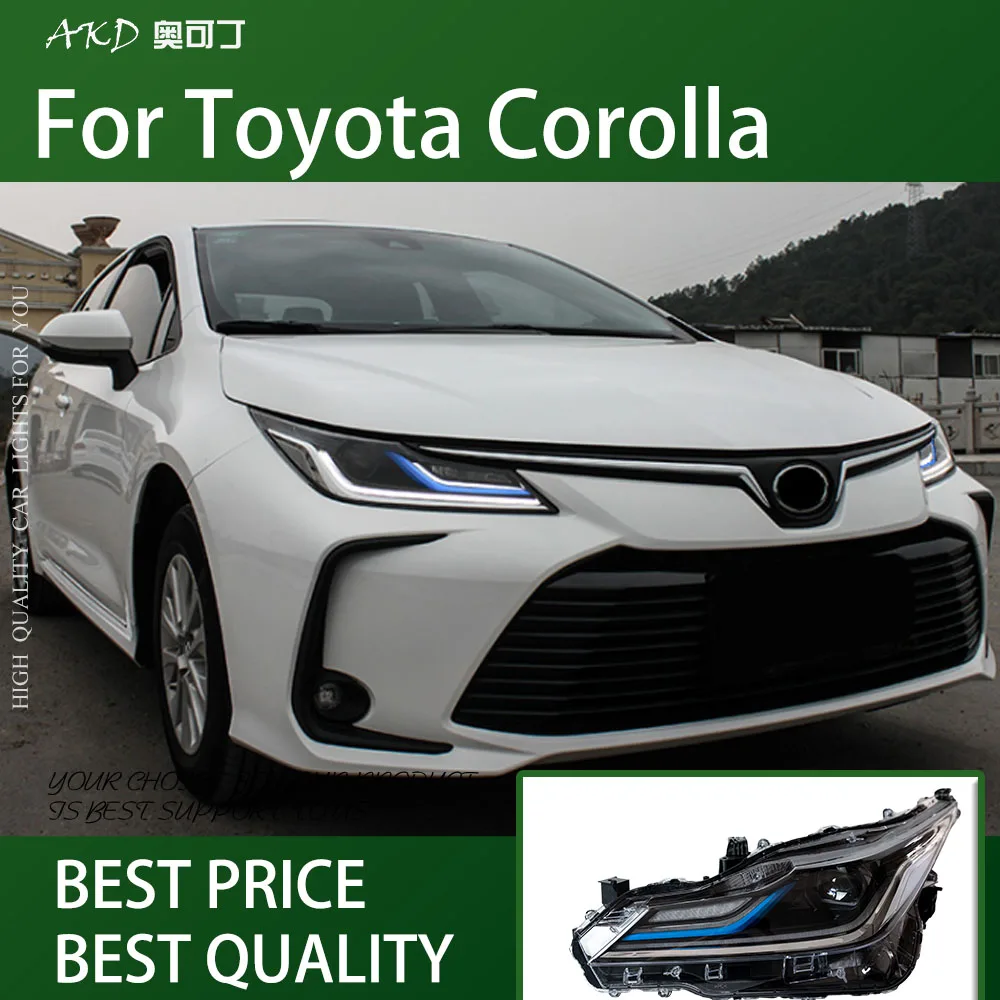

Автомобиль для Toyota Corolla 2019-2021, фары DRL Hella, светодиодные биксеноновые лампы, противотуманные фары, автомобильный аксессуар, фара