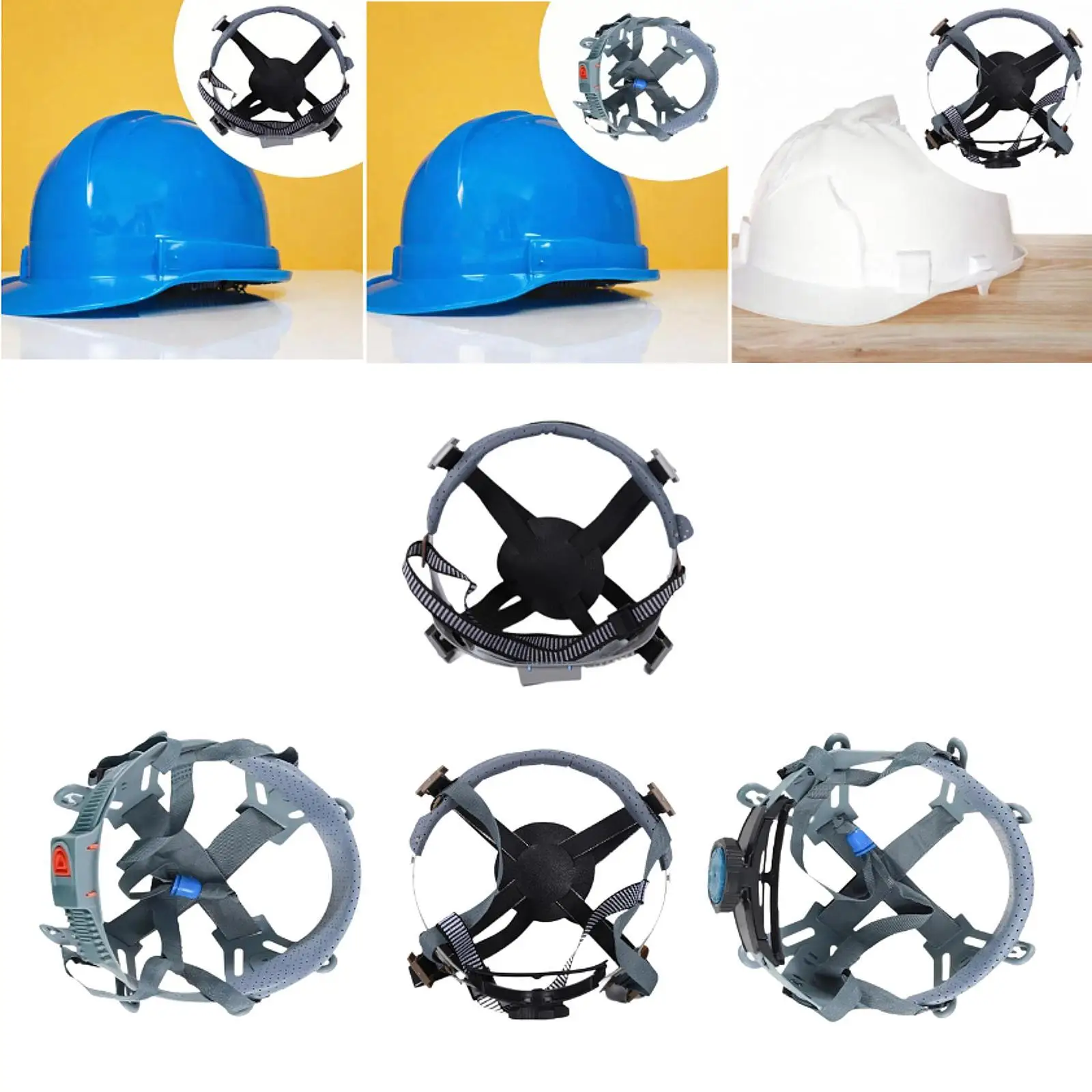 4 Point Hard Hat Replacement Ratchet Suspension Construction Hard Hat Liner Adjustable Universal Accessories Bump Cap Insert