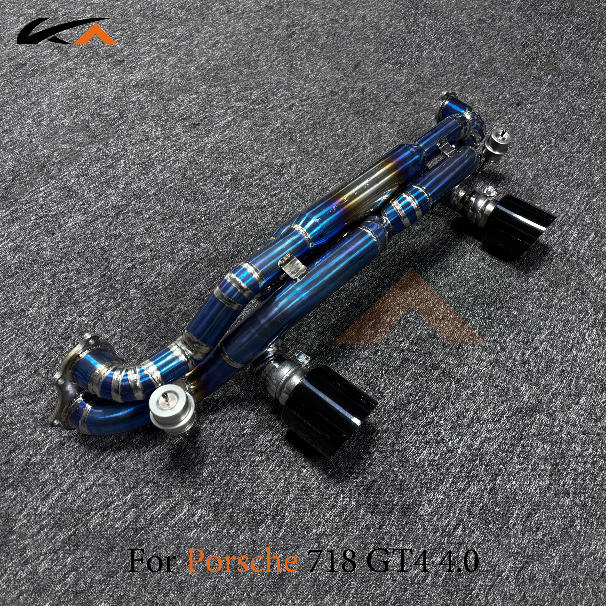 

KA Tuning exhaust system titanium alloy catback for Porsche 718 GT4 4.0 rear section performance parts muffler valve
