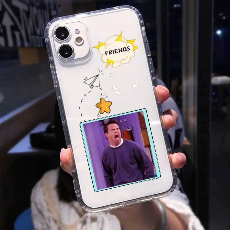 Funda de teléfono transparente Friends TV Central Park, para iPhone 13, 11 Pro Max, 12 Mini, 14, X, XS, XR, 7, 15 Plus, Monica, Chandler, Rachel