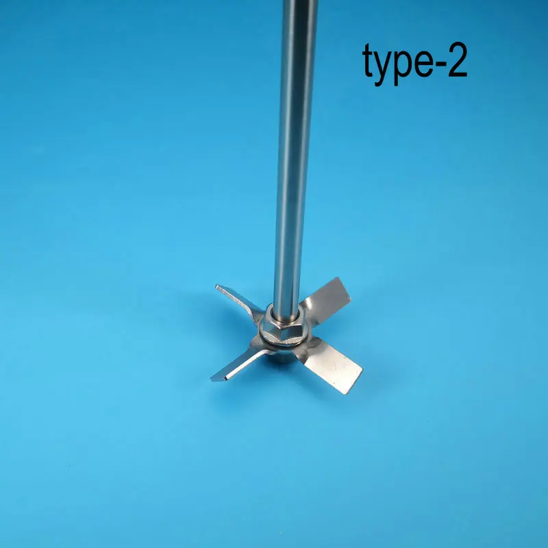 1set 40mm-120mm Stainless Steel Three-leaf/cross-leaf Stirring Paddle with 45° Blade and Shaft for Laboratory Mixing Equipment